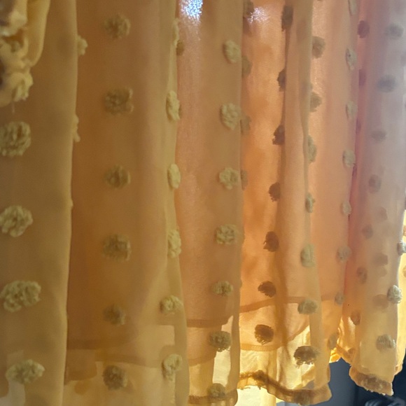 Yellow Polka Dot Sheer Dress or Lingerie Piece - Picture 4 of 5